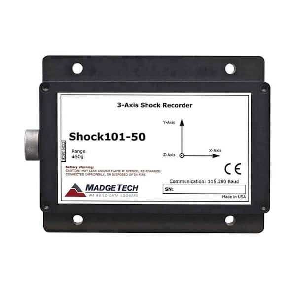 MadgeTech SHOCK10150 Tilt/Acceleration Data Logger 50/+50G, 7 Day