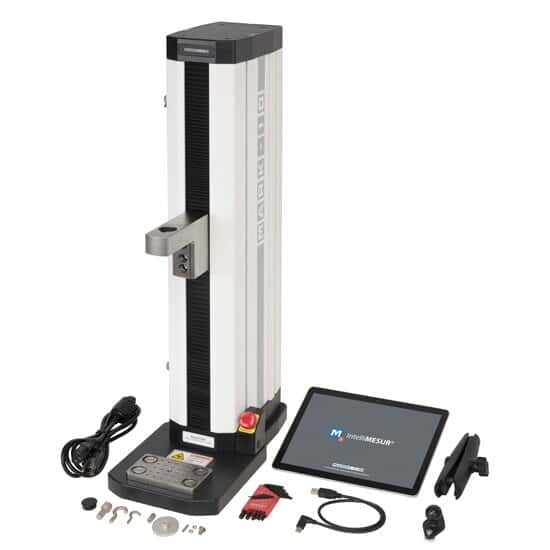 Mark-10 Test Frame with IntelliMESUR® Preloaded Tablet Control Panel, Vertical, 0.5 kN / 100 lbF