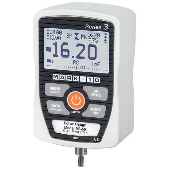 Mark-10 M3-500 Force Gauge, 500 lbF / 250 kgF / 2500 N
