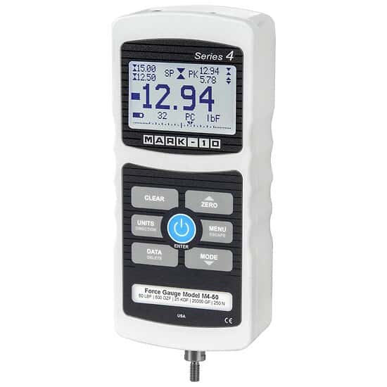 Mark-10 M4-20 Force Gauge, 20 lbF / 320 ozF / 10 kgF / 10000 gF / 100 N