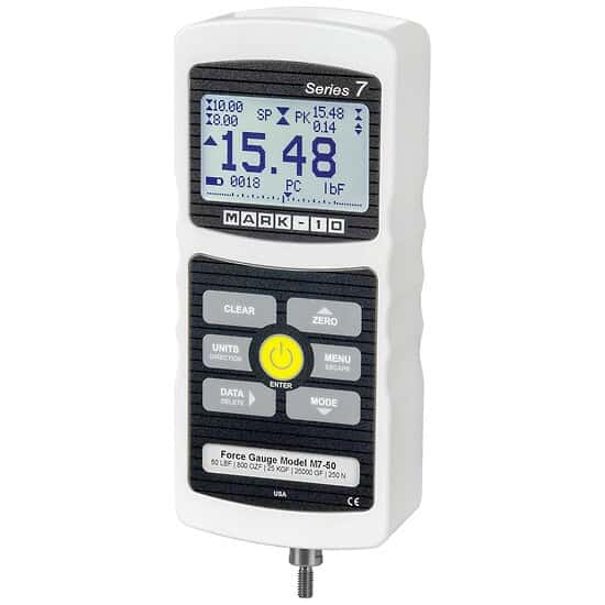 Mark-10 M7-10 Force Gauge, 10 lbF / 160 ozF / 5 kgF / 5000 gF / 50 N