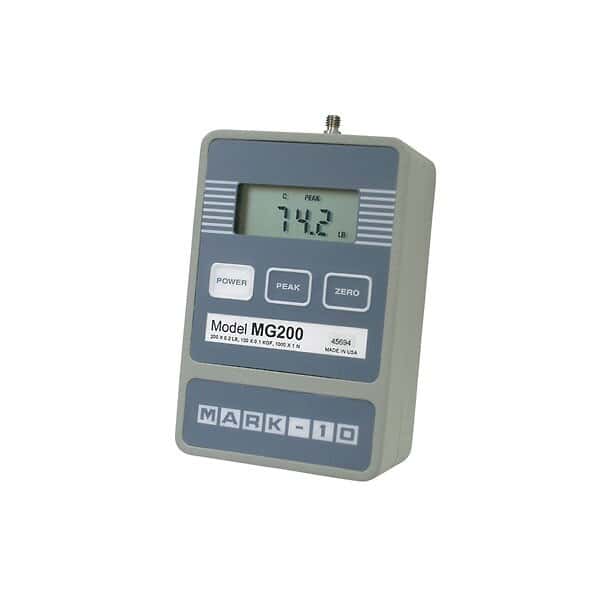 Mark10 MG200 Digital Force Gauge, 200 lbs/100 kg/1000 N from Cole