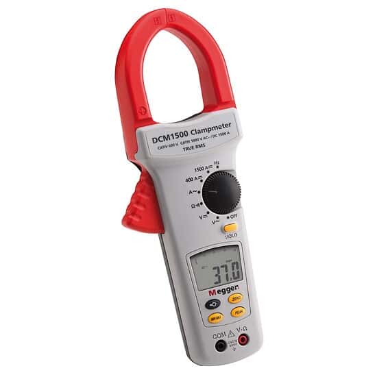 Megger DCM1500 True RMS Clamp Meter, 1500 A, 750 VAC, 1000 VDC