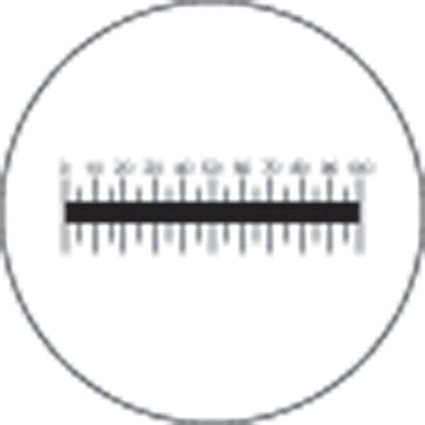 Meiji Techno Microscope Eyepiece Reticle, 10 mm/0.1 mm Scale, 25 mm Diameter