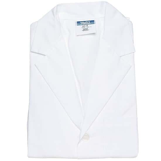 Meta 611611SZ M Unisex PolyCotton Lab Coat, White, Medium (3640