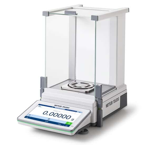 Mettler Toledo MX205DU Analytical Balance, MX Series, 82/220g x 0.01/0.1mg with Touchscreen, Backlit Draft Shield, and FACT Internal Calibration