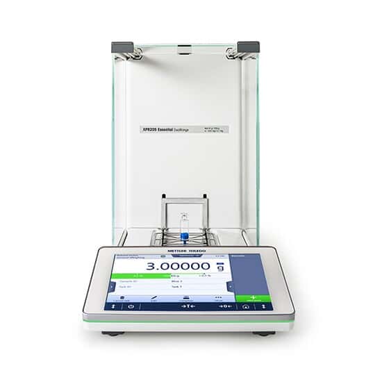 Mettler Toledo XPR205DUE Analytical Balance, 220/81 g x 0.1/0.01 mg, Internal Calibration, SmartTrac Dosing Guide