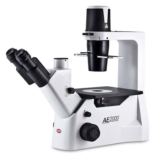 Motic Instruments AE2000 Inverted Trinocular Microscope with LED, Basic Package; 100-240 VAC