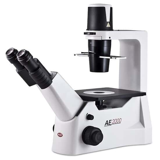 Motic Instruments AE2000 Inverted Binocular Microscope with LED, PL PH 20X Package; 100-240 VAC