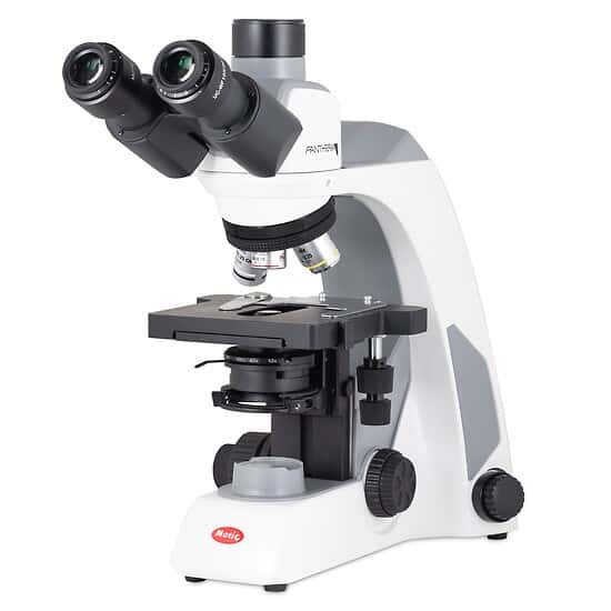 Motic Instruments Panthera E2 Compound Trinocular Microscope, LED, 40-1000X; 100 to 240 VAC