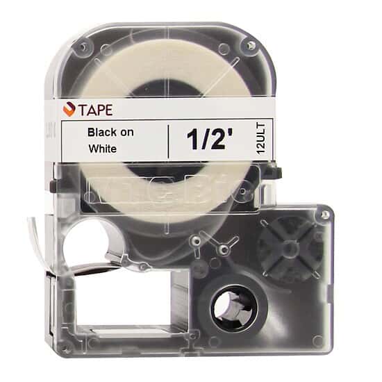 MTC Bio   20' Cassette of 12mm Ultra Low Temperature Tape, White w/ Black Print