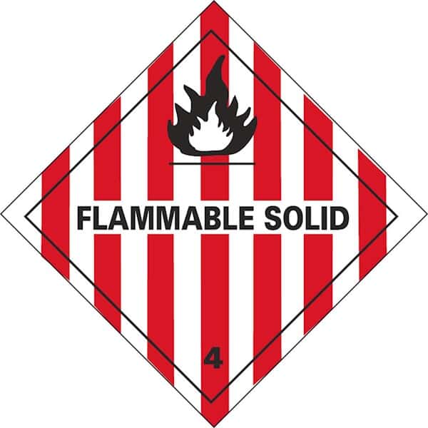 National Marker DL11AL Flammable solid labels, 500/roll from Cole