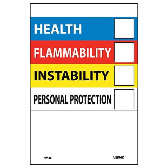 National Marker HM25 Vinyl Hazardous Materials Warning Label, 4
