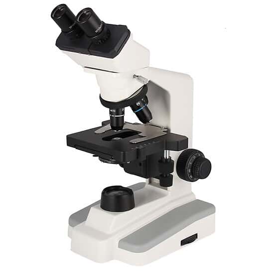 National Optical Compund Microscope, LED, Binocular, 4X/10X/40X/100X, Super High Contrast Lens; 110-220 VAC