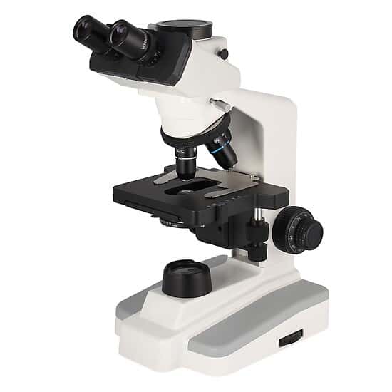 National Optical Compund Microscope, LED, Trinocular, 4X/10X/40X/100X, Semi-Plan Lens; 110-220 VAC
