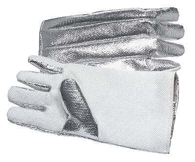 Newtex Industries Zetex High-Temp Gloves, Aluminized-Back, 1000F, 14
