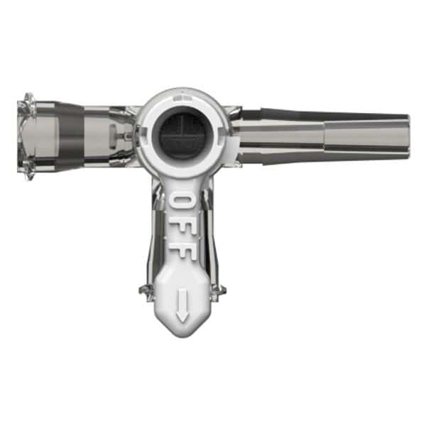 Nordson Divert 3-Way Stopcock, Polycarbonate, Female Luer x Female Luer x Male Luer; 25/Pk