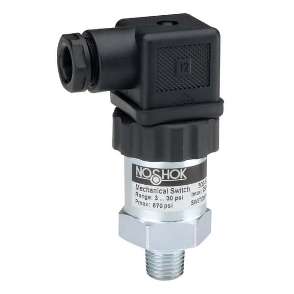NOSHOK 3001215/2008 Compact SPDT Pressure Switch, 15 to 225 psig