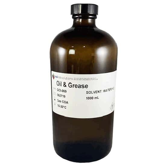 NSI Lab Solutions QCI-069C Oil & Grease Ready-To-Use Certified Reference Material, 1 L; 4/PK