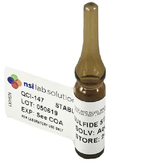 NSI Lab Solutions QCI-147 Stable Sulfide Certified Reference Material, 10 mg/mL, 2 mL; 6/PK