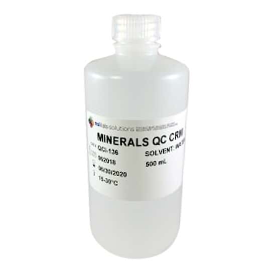 NSI Lab Solutions QCI-136C Minerals QC Concentrate Certified Reference Material, 500 mL; 4/Pk