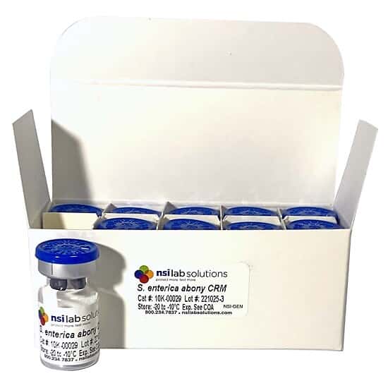 NSI Lab Solutions 10K-00029 <i>S. enterica</i> Abony NCTC 6017 Pharmaceutical Culture, 10,000 CFU; 10/Pk