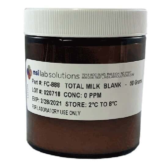 NSI Lab Solutions FC-888-LOW Total Milk Allergen Reference Standard, Low Level, 50 grams