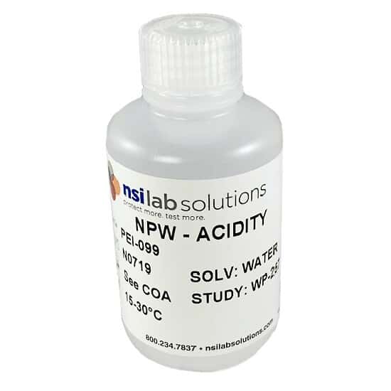 NSI Lab Solutions PEI-099 Acidity Wastewater Proficiency Test; 2/PK