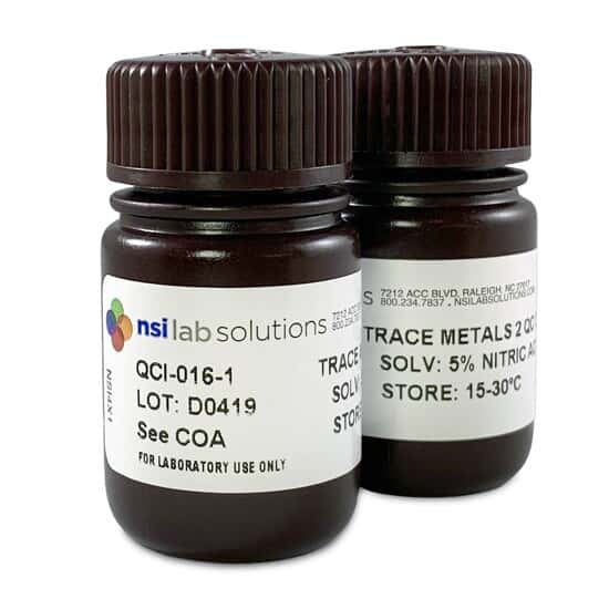 NSI Lab Solutions QCI-016 Trace Metals QC Concentrate, Certified Reference Material; 21 mL