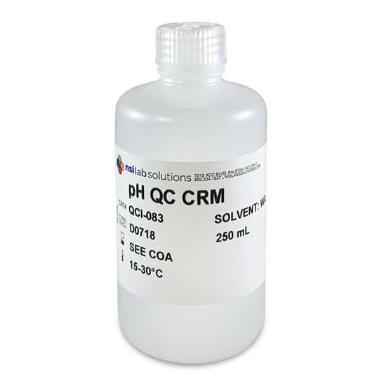 NSI Lab Solutions QCI-083 pH Drinking Water QC Concentrate; 250 mL