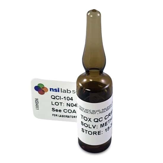 NSI Lab Solutions QCI-104 TOX QC Concentrate, Certified Reference Material; 5.5 mL