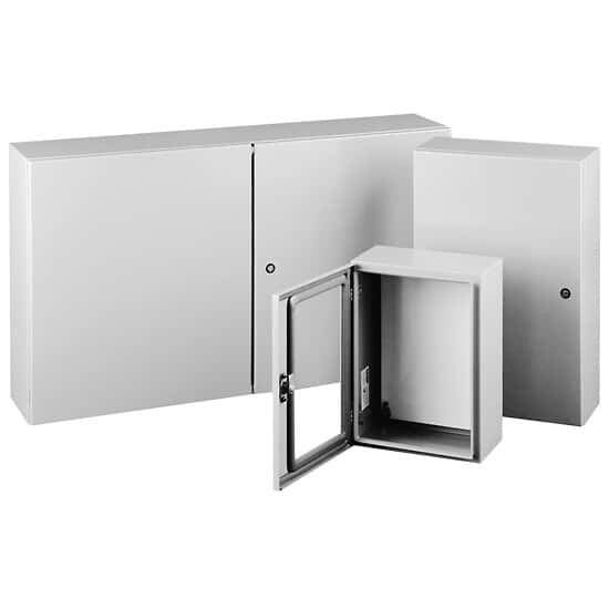 nVent Hoffman CSD20168LG Concept Steel NEMA 4/12 Enclosure, 1/4-Turn, 20x16x8