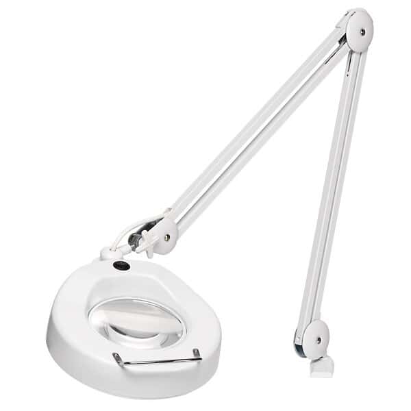 O C White EM-45-5D-W-WB Circular Illuminated Magnifier, 5