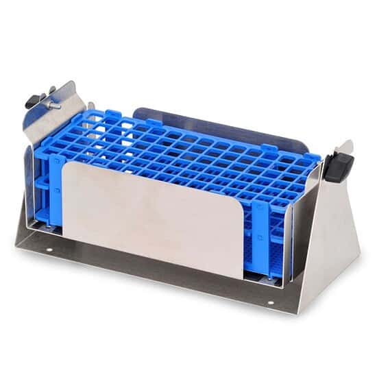 Ohaus Pivoting Test Tube Rack, Stainless Steel and PVC-Coated Steel, 13 mm dia, for use with Shaker Platforms