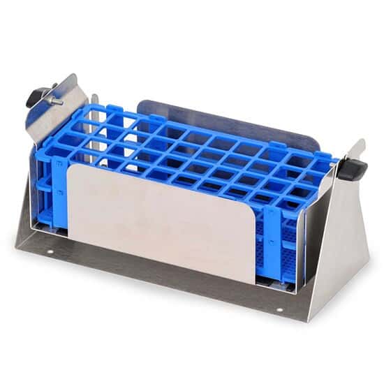 Ohaus Pivoting Test Tube Rack, Stainless Steel and PVC-Coated Steel, 20 mm dia, for use with Shaker Platforms