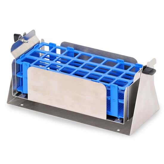 Ohaus Pivoting Test Tube Rack, Stainless Steel and PVC-Coated Steel, 25 mm dia, for use with Shaker Platforms