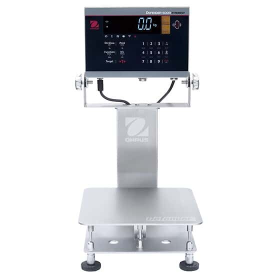 Ohaus i-D61XWE5K1S6 Defender 6000 Advanced Washdown Scale, 10 lb x 0.001 lb, Stainless Steel Indicator 