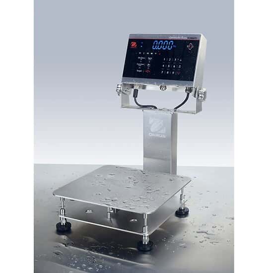 Ohaus i-D61XWE12K1R6 Defender 6000 Advanced Washdown Scale, 25 lb x 0.002 lb, Stainless Steel Indicator 