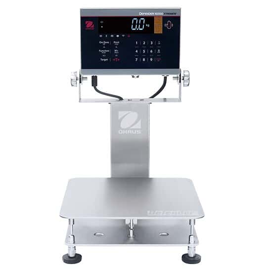 Ohaus i-D61XWE25K1R6 Defender 6000 Advanced Washdown Scale, 50 lb x 0.005 lb, Stainless Steel Indicator 