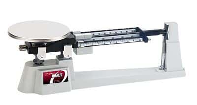 Ohaus 760-00 Triple-Beam Balance with Tare and Stainless Steel Pan, 610g x 0.1g,