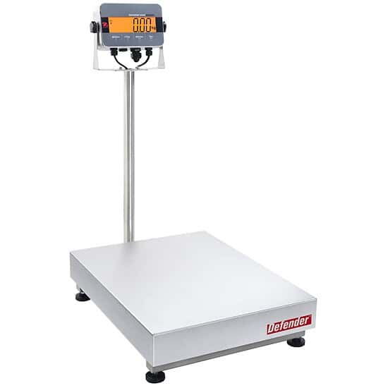 Ohaus D33XW300C1X7 Defender® 3000 Washdown Scale, Column-Mount SS Indicator, 25.6
