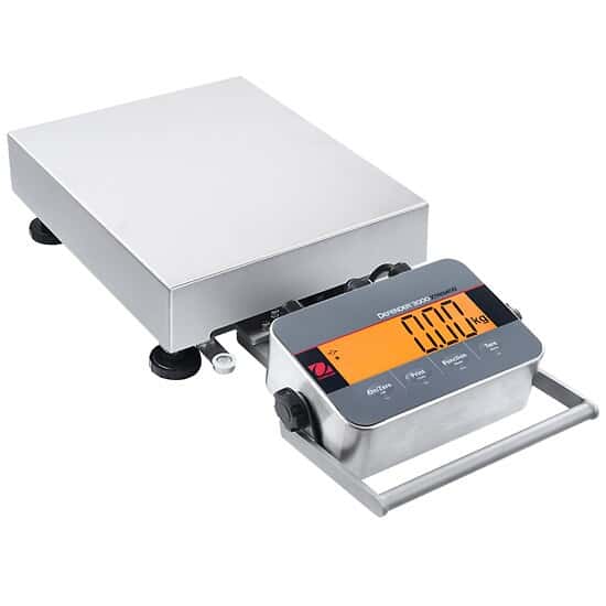 Ohaus D33XW75C1R5 Defender® 3000 Washdown Scale, Front-Mount SS Indicator, 14