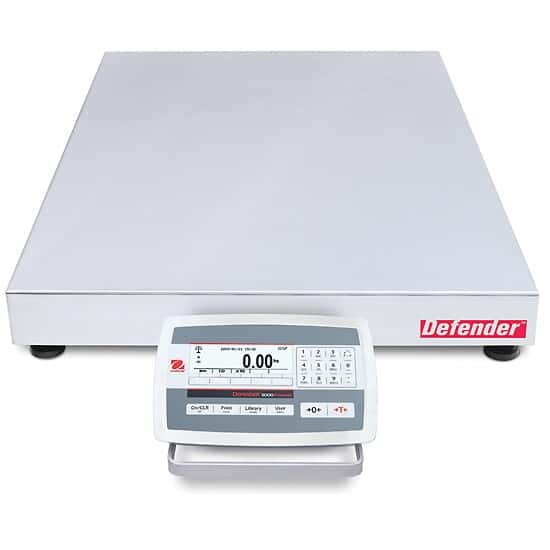 Ohaus D52XW125RQV5 Defender 5000 Low Profile Scale with S/S Indicator, Base Style Square , 250x0.01lb