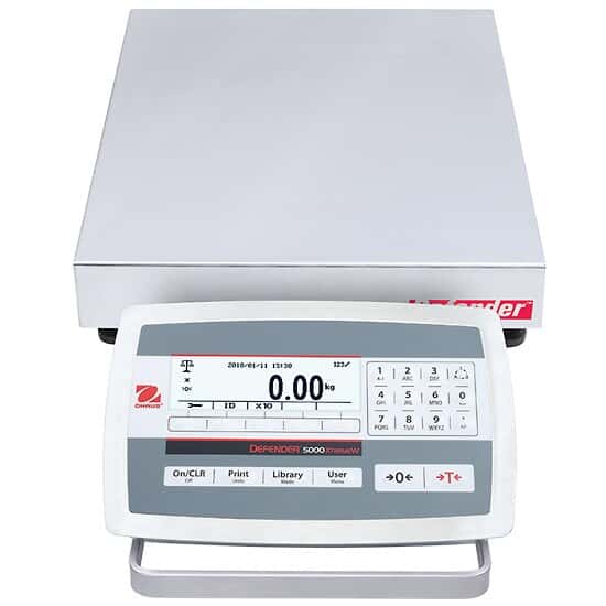 Ohaus D52XW12WQR5 Defender 5000 Low Profile Washdown Scale, Base Style Square ,  25x0.001lb