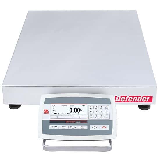 Ohaus D52XW250RTX5 Defender 5000 Low Profile Scale with S/S Indicator, Base Style Rectangle , 500x0.02lb