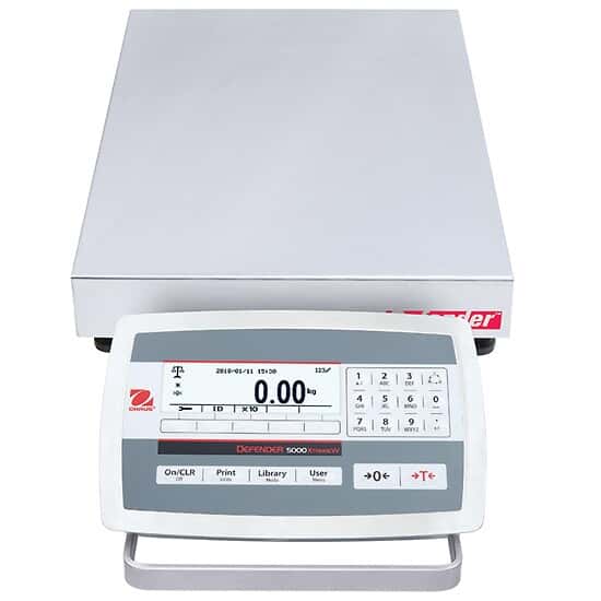 Ohaus D52XW50RTR5 Defender 5000 Low Profile Scale with S/S Indicator, Base Style Rectangle , 100x0.005lb