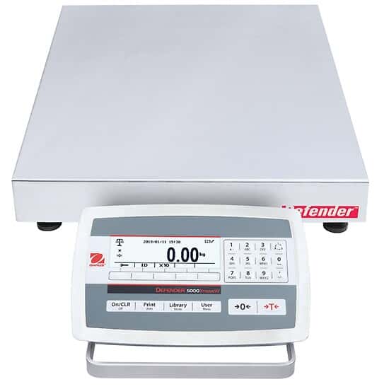 Ohaus D52XW50WQR5 Defender 5000 Low Profile Washdown Scale, Base Style Square ,  100x0.005lb