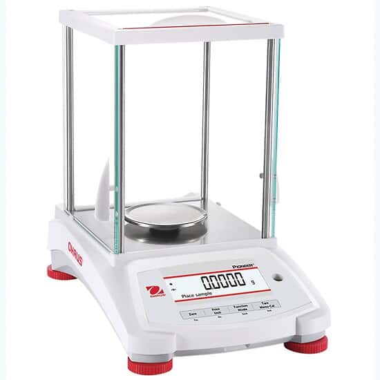 Ohaus PX224/E Pioneer Analytical Balance, 220g x 0.0001g, External Calibration with Draft Shield
