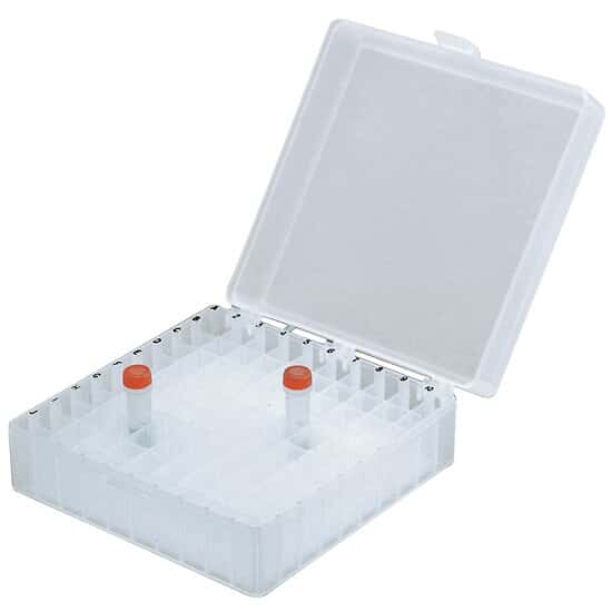 Ohaus Genie SI-1135 Magnetic Microtube Box with Cover, Holds 100 Tubes
