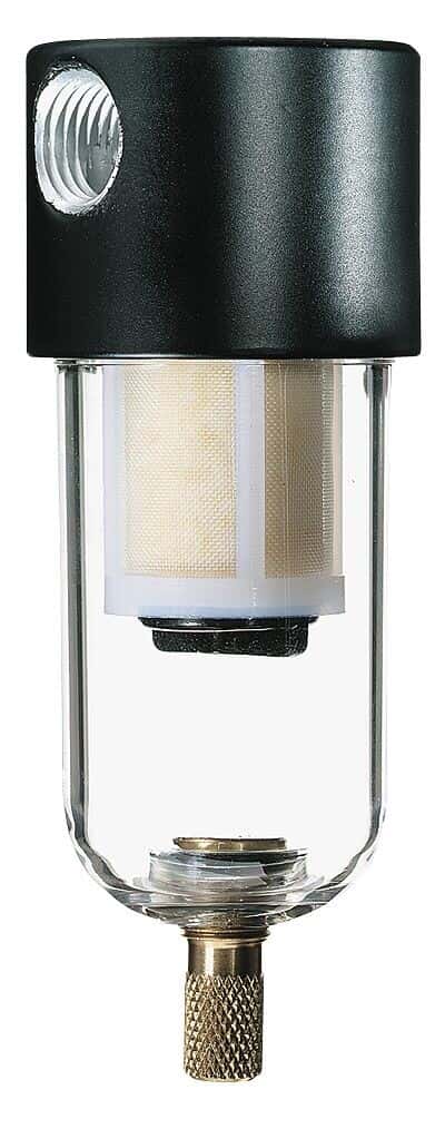 Parker Hannifin 8A02N-OB2-BX In-Line Compressed Air Filter, 6 scfm, 150 psi, 1/4